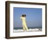 Girl with Conical Hat on the Beach, Vietnam-Keren Su-Framed Photographic Print