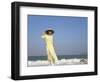 Girl with Conical Hat on the Beach, Vietnam-Keren Su-Framed Photographic Print