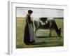 Girl with Cow, 19th Century-Max Liebermann-Framed Giclee Print