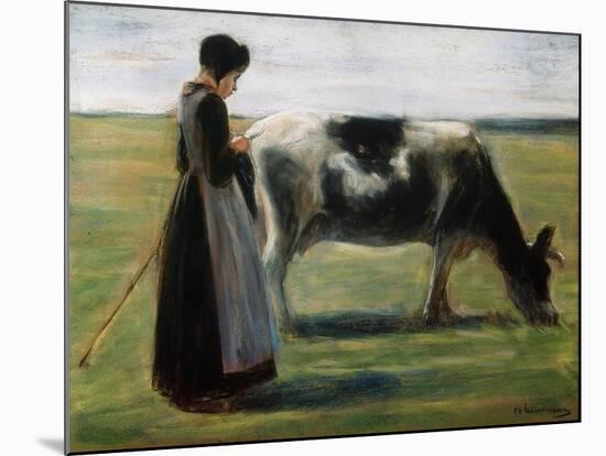 Girl with Cow, 19th Century-Max Liebermann-Mounted Giclee Print