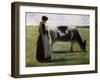 Girl with Cow, 19th Century-Max Liebermann-Framed Premium Giclee Print