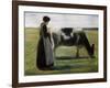 Girl with Cow, 19th Century-Max Liebermann-Framed Giclee Print