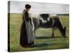 Girl with Cow, 19th Century-Max Liebermann-Stretched Canvas