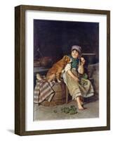Girl with Dog-Federico Mazzotta-Framed Giclee Print