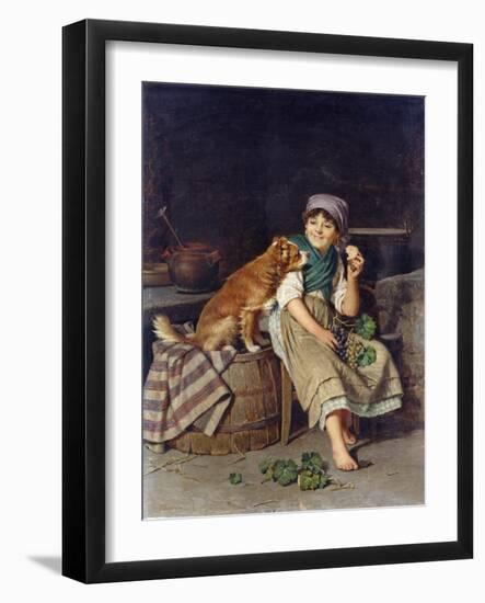 Girl with Dog-Federico Mazzotta-Framed Giclee Print