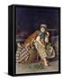 Girl with Dog-Federico Mazzotta-Framed Stretched Canvas