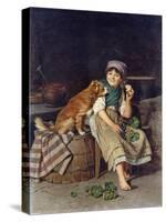 Girl with Dog-Federico Mazzotta-Stretched Canvas