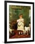 Girl with Dogs, 1893-Charles Burton Barber-Framed Giclee Print