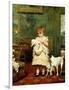 Girl with Dogs, 1893-Charles Burton Barber-Framed Giclee Print