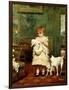 Girl with Dogs, 1893-Charles Burton Barber-Framed Giclee Print