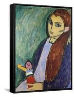 Girl with Doll, 1910-Alexej Von Jawlensky-Framed Stretched Canvas