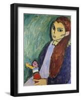 Girl with Doll, 1910-Alexej Von Jawlensky-Framed Giclee Print