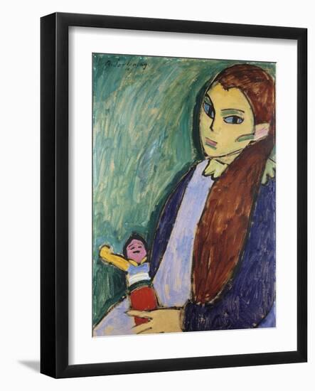 Girl with Doll, 1910-Alexej Von Jawlensky-Framed Giclee Print