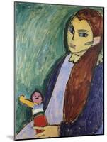 Girl with Doll, 1910-Alexej Von Jawlensky-Mounted Giclee Print