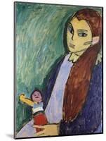 Girl with Doll, 1910-Alexej Von Jawlensky-Mounted Giclee Print