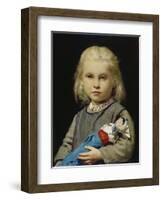 Girl with Doll-Albert Anker-Framed Giclee Print