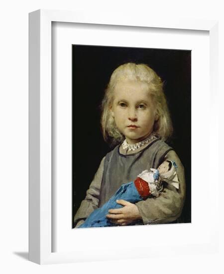 Girl with Doll-Albert Anker-Framed Giclee Print