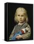 Girl with Doll-Albert Anker-Framed Stretched Canvas