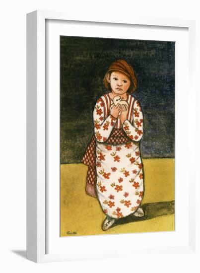 Girl with Dove, 1986-Gillian Lawson-Framed Giclee Print