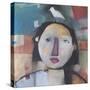 Girl with Dove on Head-Tim Nyberg-Stretched Canvas