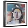 Girl with Dove on Head-Tim Nyberg-Framed Giclee Print