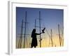 Girl with Doves Statue, Marmaris, Datcha Peninsula, Turkey-Neil Farrin-Framed Photographic Print