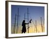 Girl with Doves Statue, Marmaris, Datcha Peninsula, Turkey-Neil Farrin-Framed Photographic Print