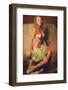 Girl with Fabric-Zachar Rise-Framed Photographic Print