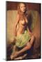 Girl with Fabric-Zachar Rise-Mounted Photographic Print