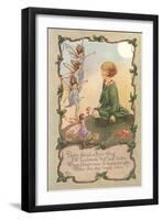 Girl with Fairy Ring-null-Framed Art Print