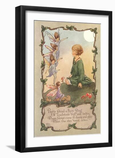 Girl with Fairy Ring-null-Framed Art Print