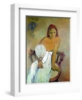 Girl with Fan, 1902-Paul Gauguin-Framed Giclee Print