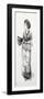 Girl with Fan-Winslow Homer-Framed Premium Giclee Print