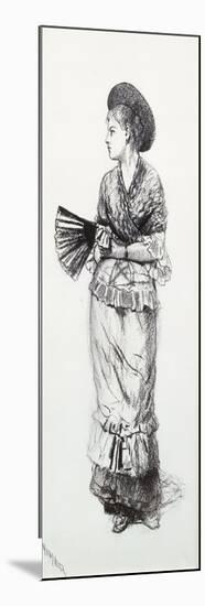 Girl with Fan-Winslow Homer-Mounted Premium Giclee Print