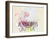 Girl with Florals-artshock-Framed Art Print