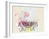 Girl with Florals-artshock-Framed Art Print