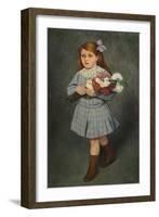 Girl with Flowers, 1905-1915-Federico Zandomeneghi-Framed Giclee Print