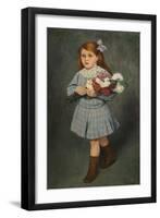 Girl with Flowers, 1905-1915-Federico Zandomeneghi-Framed Giclee Print