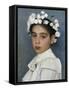 Girl with Flowers in Her Hair-Isidor Kaufmann-Framed Stretched Canvas