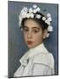 Girl with Flowers in Her Hair-Isidor Kaufmann-Mounted Giclee Print