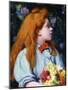 Girl with Flowers Par Zandomeneghi, Federico (1841-1917). Oil on Canvas, Size : 46X38, , Private Co-Federigo Zandomeneghi-Mounted Giclee Print