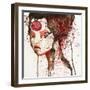 Girl with Forehead Tattoo-null-Framed Art Print