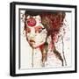 Girl with Forehead Tattoo-null-Framed Art Print