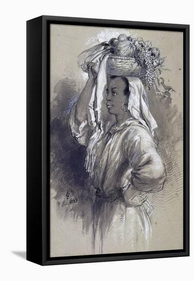 Girl with Fruit, 1849-John Gilbert-Framed Stretched Canvas