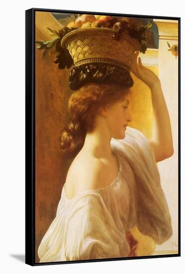 Girl with Fruit Basket, 1863-Frederick Leighton-Framed Stretched Canvas