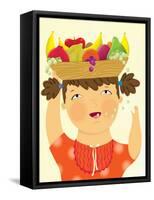 Girl with Fruit - Playmate-Sheree Boyd-Framed Stretched Canvas