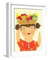 Girl with Fruit - Playmate-Sheree Boyd-Framed Giclee Print