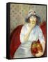 Girl with Green Apple-William James Glackens-Framed Stretched Canvas