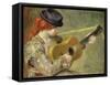 Girl with Guitar-Pierre-Auguste Renoir-Framed Stretched Canvas