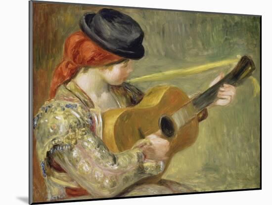 Girl with Guitar-Pierre-Auguste Renoir-Mounted Giclee Print